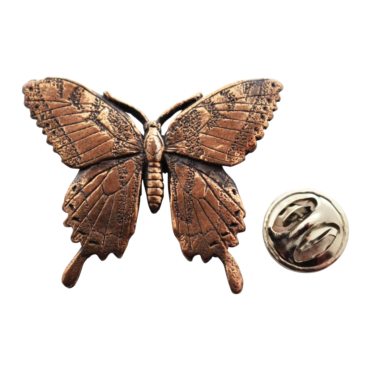 Tiger Swallowtail Butterfly Pin ~ Antiqued Copper ~ Lapel Pin ~ Sarah's Treats & Treasures